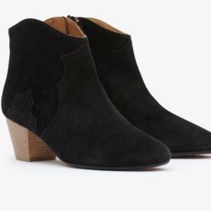 Isabel Marant Black Suede Ankle Booties